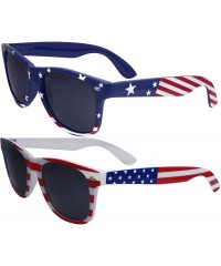 Wayfarer 2 Pairs Bulk American Sunglasses USA Flag Classic Patriot - CV12NS48Q3W $13.43