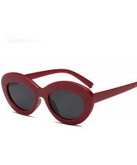 Oval 2019 Oval Sunglasses Women Vintage Sunglass Women's Brand Designer Pink C1 - C6 - CA18XQYD3EO $10.36