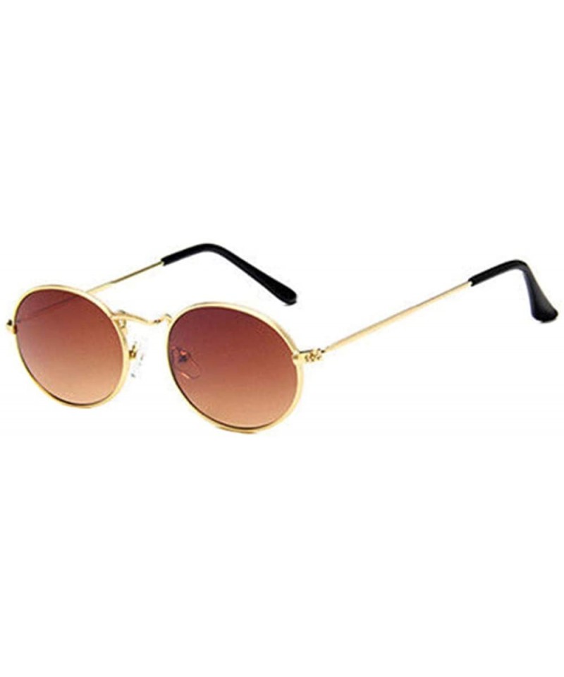 Round Sunglasses for Women Vintage Round Polarized - Fashion UV Protection Sunglasses for Party - Ga_brown - CD195228XHA $9.90