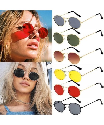 Round Sunglasses for Women Vintage Round Polarized - Fashion UV Protection Sunglasses for Party - Ga_brown - CD195228XHA $9.90