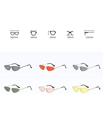 Cat Eye Vintage Cat Eye Goggles for Women Men Retro Sun Glasses UV Protection - Style4 - CX18RNE2HNI $9.56