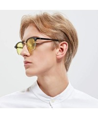 Oval Semi Rimless Sunglasses for Women Men Oval Retro Sunglasses Driving Sunglasses colorful lens sunglasses UV400 - 2 - CR19...