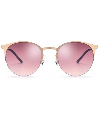 Wrap Sunglasses Rectangular Protection Popular - Gold Frame/Tea Lens - C71997L0WA6 $60.80