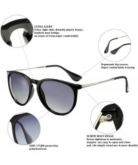 Sport Polarized Sunglasses for Women Classic Round Retro Sun Glasses - Black Frame /Grey Gradient Lens - CS1946978NK $14.96