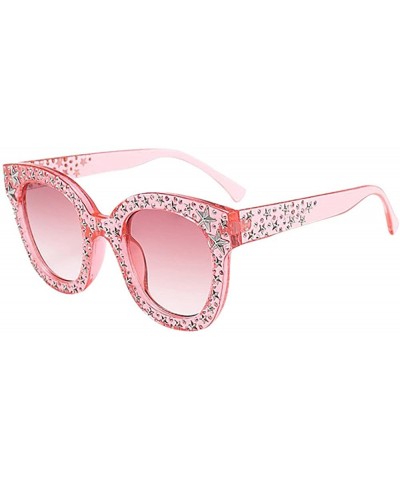 Sport Womens Fashion Sunglasses - Artificial Diamond Cat Ear Quadrate Big Metal Frame Brand Classic by 2DXuixsh - D - CQ18S6O...