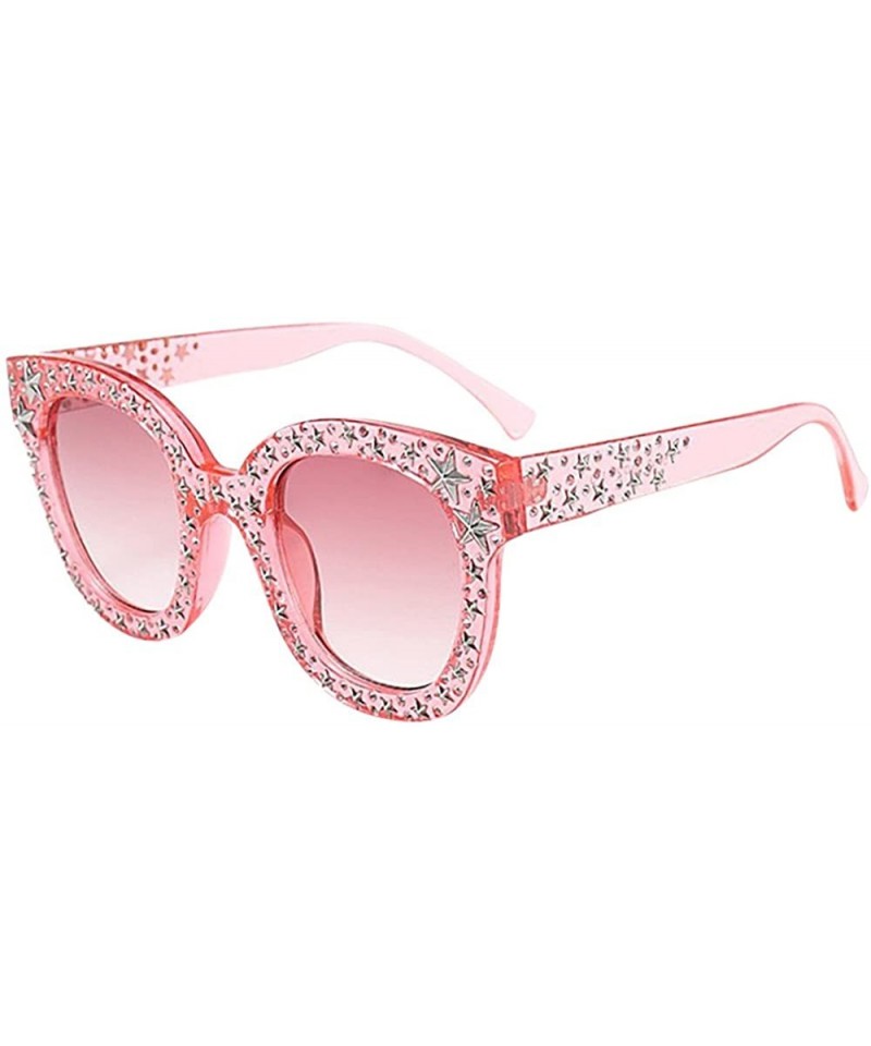 Sport Womens Fashion Sunglasses - Artificial Diamond Cat Ear Quadrate Big Metal Frame Brand Classic by 2DXuixsh - D - CQ18S6O...