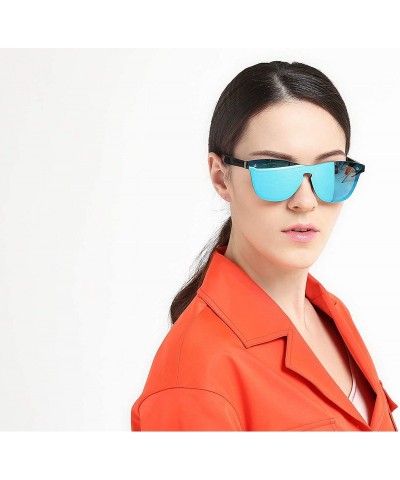 Wayfarer Blenders Sunglasses Blenders Eyewear Sunglasses Women Polarized SunglassesJH9004 - Black Frame Blue Mirror - CY18L9G...