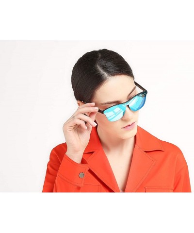 Wayfarer Blenders Sunglasses Blenders Eyewear Sunglasses Women Polarized SunglassesJH9004 - Black Frame Blue Mirror - CY18L9G...