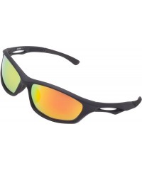 Sport Polarized Sports Cycling Sunglasses 64MM Athletic Sunglasses for Women Men TL6003 - Matte Black Frame/Red Lens - CJ188R...