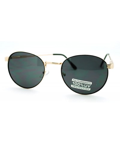 Round Petite Round Sunglasses Thin Metal Frame Vintage Fashion - Tortoise Gold - C811DOFYMI1 $10.17