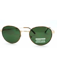 Round Petite Round Sunglasses Thin Metal Frame Vintage Fashion - Tortoise Gold - C811DOFYMI1 $10.17