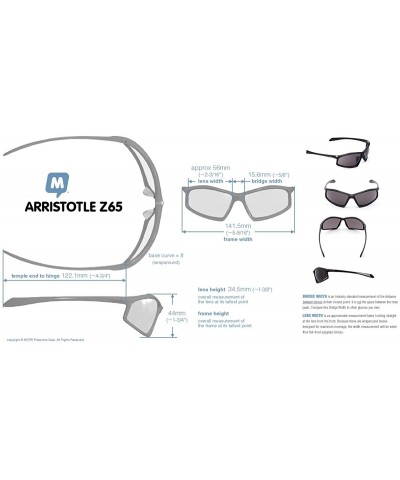 Sport ARRISTOTLE Z65 Sport Sunglasses with Scratch ARfor Mountain Bike- Cycling- Running- Golf- Tennis - CV12O8IK137 $11.68