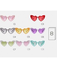 Cat Eye Heart Shape Cat Eye Sunglasses Women Designer Retro Bling Lolita Cute Lady Cateye Sun Glasses 2018 Shades SP32 - CO18...