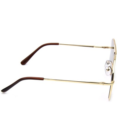 Aviator Classic Aviator Sunglasses Flash Lens - Gold + Orange - C412LC4885D $12.26