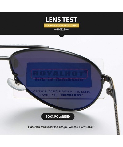 Sport Men Aviator Sunglasses Polarized Women UV 400 Protection 60MM Fashion Style Driving - Silver Blue - CV192EZDD8M $13.65