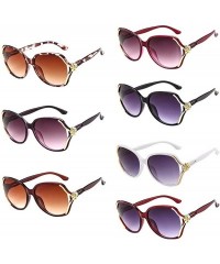 Rimless Colored Mens Womens Rose Big Frame Retro Vintage Sunglasses Eyeglasses - Multicolor-a - C518T06DCSK $8.64