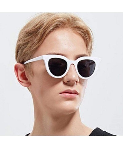 Aviator 2019 New Women Cat Eye Sunglasses Fashion Sexy UV400 Sun Glasses Gradient Bblue - Black - CJ18Y3OONTW $9.86