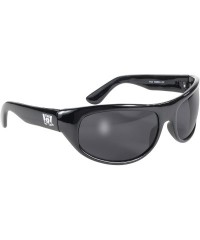 Sport Wrap Face Hugging Riding Glasses (Black Frame/Smoke Lens) - CT112VO89I5 $17.62
