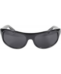 Sport Wrap Face Hugging Riding Glasses (Black Frame/Smoke Lens) - CT112VO89I5 $17.62