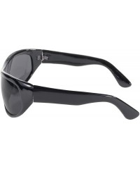 Sport Wrap Face Hugging Riding Glasses (Black Frame/Smoke Lens) - CT112VO89I5 $17.62