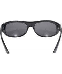 Sport Wrap Face Hugging Riding Glasses (Black Frame/Smoke Lens) - CT112VO89I5 $17.62