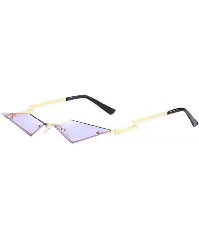 Oversized Fashion Sunglasses Vintage Frameless - A-d - CB190GXZLOM $22.97