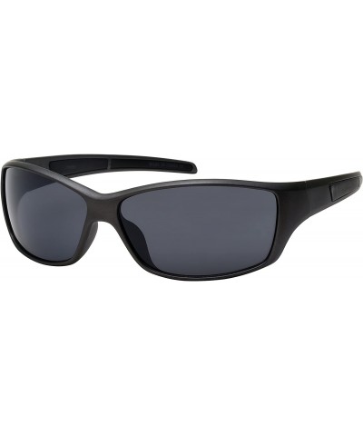 Wrap Sports Wrap Sunglasses w/Flash Mirror Lens 570086MMT-FM - Matte Metallic Grey - CH12JP3IZFB $19.68