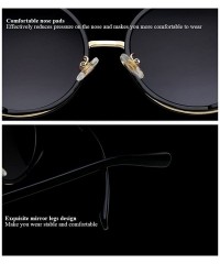 Round Durable Round UV400 Protection Sunglasses Circle Spring Hinge Eyeglasses - Transparent - CE18CYQ2DWY $21.15