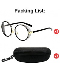 Round Durable Round UV400 Protection Sunglasses Circle Spring Hinge Eyeglasses - Transparent - CE18CYQ2DWY $21.15