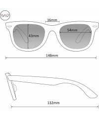 Square Polarized Modern Black Square Foldable Sunglasses with Case - Matte Black Frame / Mirror Blue Polarized Lens - CC188HD...