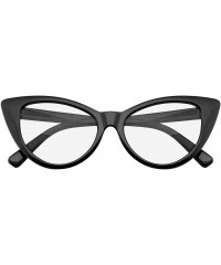 Oversized Fashion Classic Vintage Eyewear Cat Eye Designer Shades Frame Sunglasses - Clear Black - CG12NROLOIK $8.50