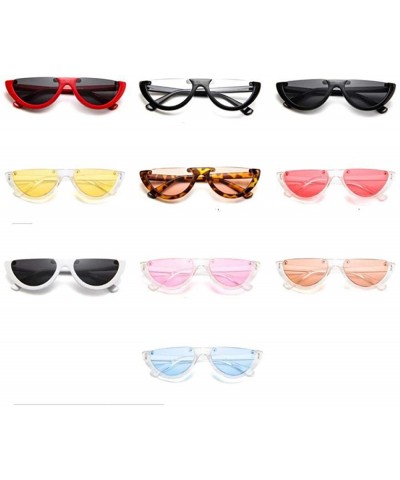 Aviator Semi-Rimless Women Sunglasses Brand Designer Sun Glasses Women Ladies 10 - 3 - C918YQO9XN9 $10.21
