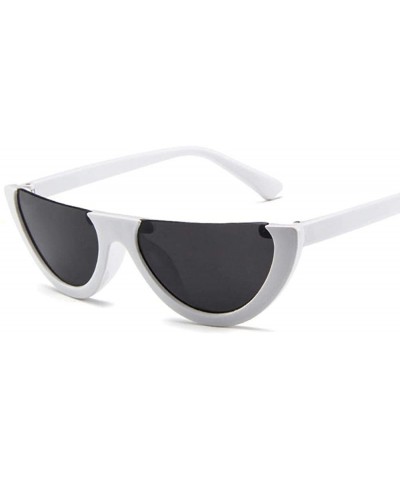 Aviator Semi-Rimless Women Sunglasses Brand Designer Sun Glasses Women Ladies 10 - 3 - C918YQO9XN9 $10.21