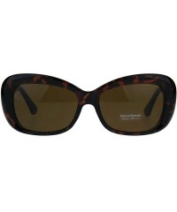 Rectangular Womens Rectangular Mod Thick Plastic 20s Style Retro Sunglasses - Tortoise Brown - CY189IR9R8U $9.31