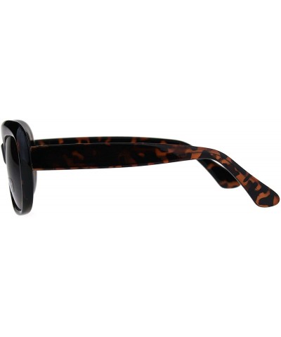 Rectangular Womens Rectangular Mod Thick Plastic 20s Style Retro Sunglasses - Tortoise Brown - CY189IR9R8U $9.31