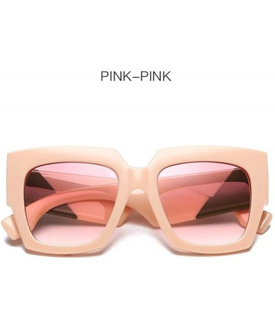 Oversized Fashion sunglasses sunglasses sunglasses European and American women's box Sunglasses - E - CG18Q88UDUL $20.84