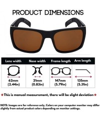 Oversized Extra Large Retro Square Rectangular Wide Frame Polized Sunglasses with Spring Hinge for Men Women 147-154 MM - CP1...
