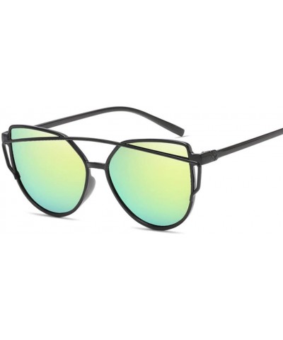 Cat Eye Fashion Sunglasses Glasses Coating - Gold - CE197WD7X6W $43.44