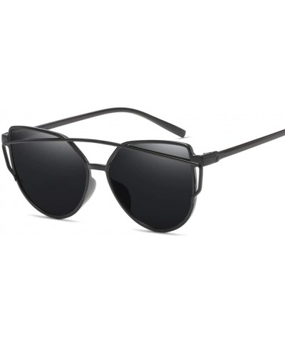 Cat Eye Fashion Sunglasses Glasses Coating - Gold - CE197WD7X6W $18.45