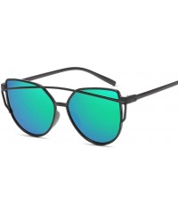 Cat Eye Fashion Sunglasses Glasses Coating - Gold - CE197WD7X6W $18.45