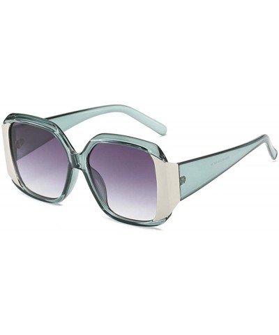 Rimless Fashion Sunglasses Box Retro Trend Ladies Sunglasses Big Box Sunglasses - CX18X97XQEU $80.85