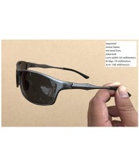 Sport Men's Sports Fashion Driving Polarized Sunglasses for Men UV Protection Al-Mg Metal Frame - CH18M3YNYMG $12.20