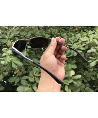 Sport Men's Sports Fashion Driving Polarized Sunglasses for Men UV Protection Al-Mg Metal Frame - CH18M3YNYMG $12.20
