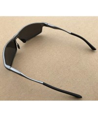 Sport Men's Sports Fashion Driving Polarized Sunglasses for Men UV Protection Al-Mg Metal Frame - CH18M3YNYMG $12.20