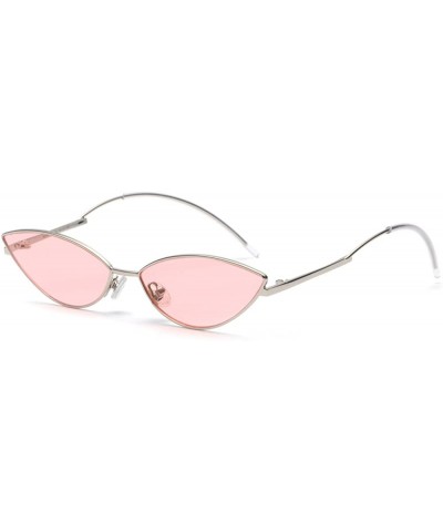 Cat Eye Cat Eye Sunglasses Women Retro Cute Small Sun Glasses Female Accessories Summer - Clear Pink - CR18DKHU0C7 $12.42