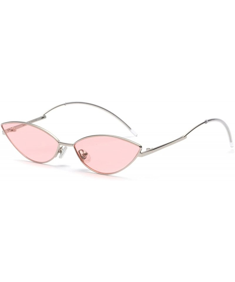 Cat Eye Cat Eye Sunglasses Women Retro Cute Small Sun Glasses Female Accessories Summer - Clear Pink - CR18DKHU0C7 $12.42