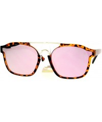 Square Super Hip Flat Mirror Lens Sunglasses Retro Unisex Fashion Shades - Black - C912B7G3DC9 $9.59