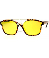 Square Super Hip Flat Mirror Lens Sunglasses Retro Unisex Fashion Shades - Black - C912B7G3DC9 $9.59