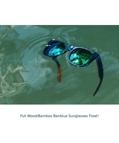Wayfarer Full Bamboo Sunglasses - Shades That Float - Black - CM17Z5HA38E $107.94