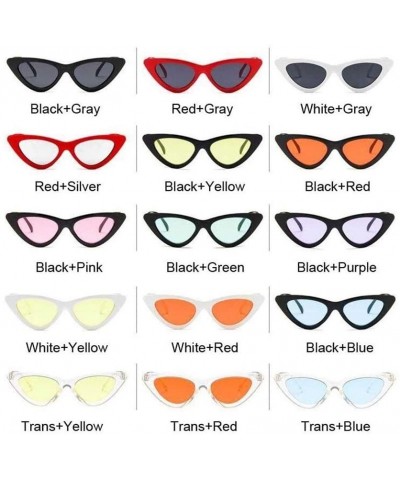 Cat Eye Vintage Sunglasses Glasses Colorful - C7190HGM7AH $17.89